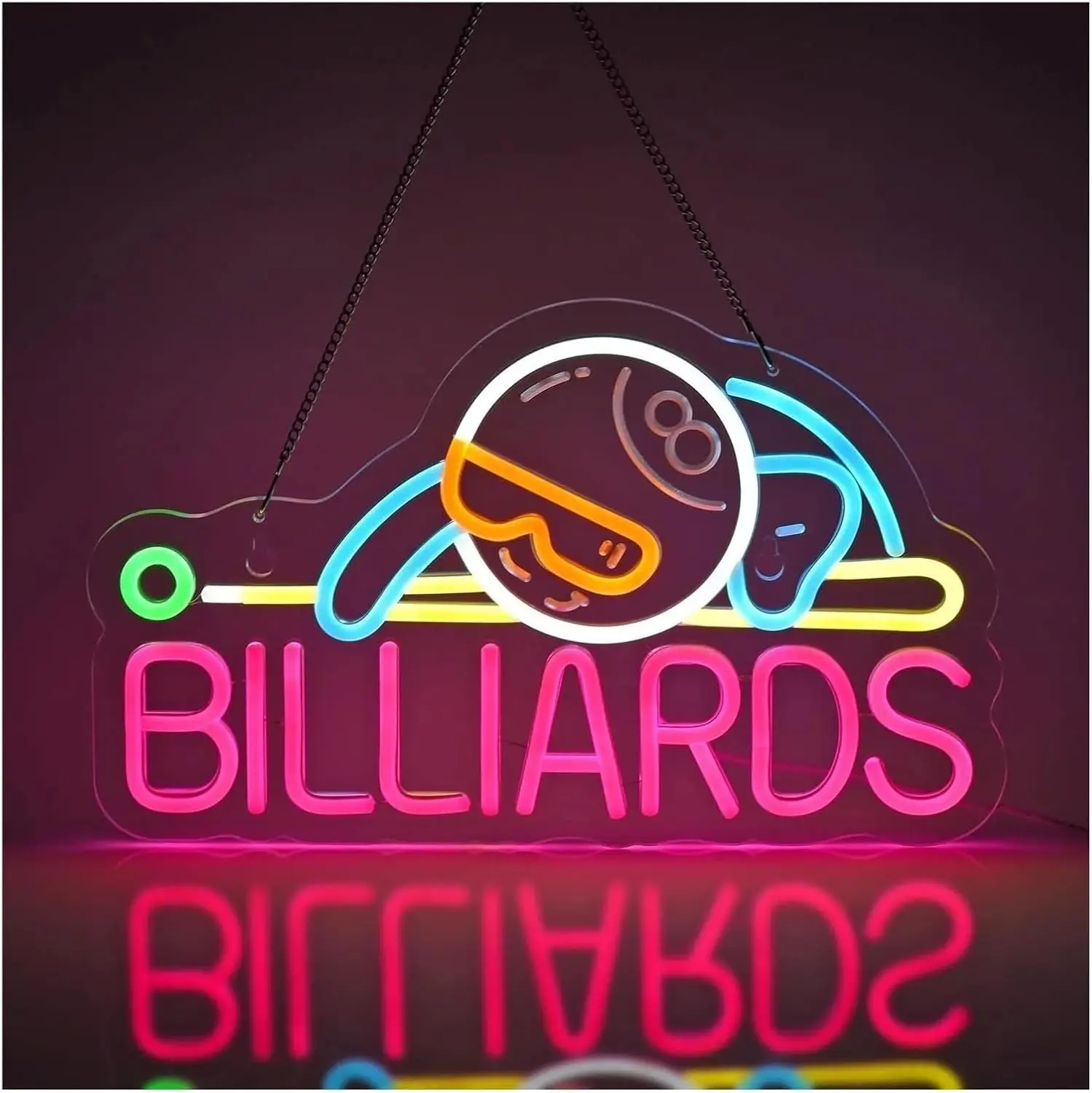 Enseigne néon LED Billard 8 Ba - Outdoor Sports Hall avis et prix